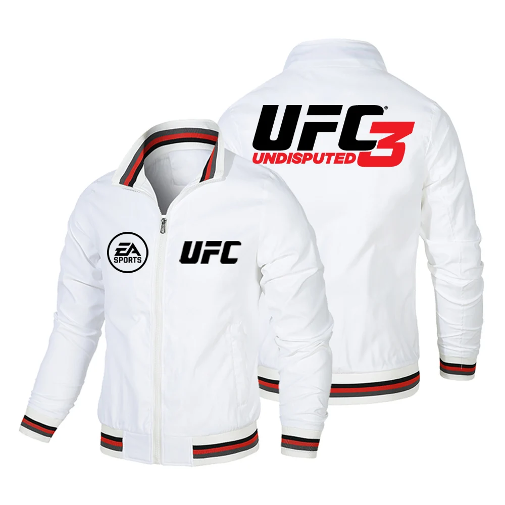 جديد UFC الرجال سترة الرجال جيب عادية الربيع والخريف UFC القتال المنافسة جاكيت زيبرا ملابس رياضية سترة السيارة في الهواء الطلق #5
