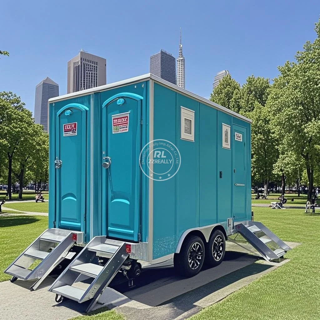 Hot Sale  Portable Toilet and Shower Trailer Mobile Luxury Restroom Toilet Trailer for Park Gatherings