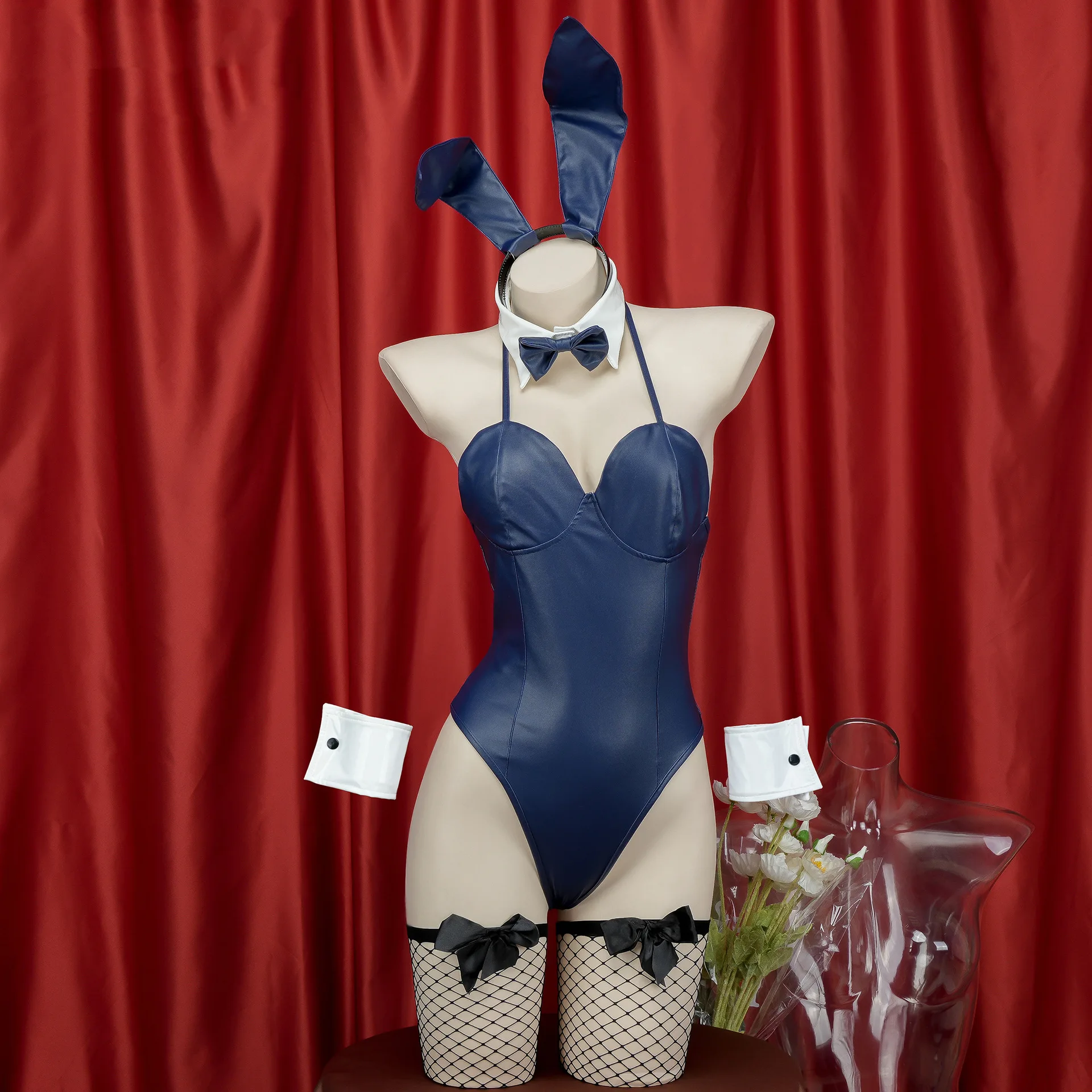 Anime Blue Archive Bunny Girl Asuma Toki Cosplay Costumes Women Sexy Leather Bodysuit Suit Kawaii Rabbit Ears Uniform Halloween