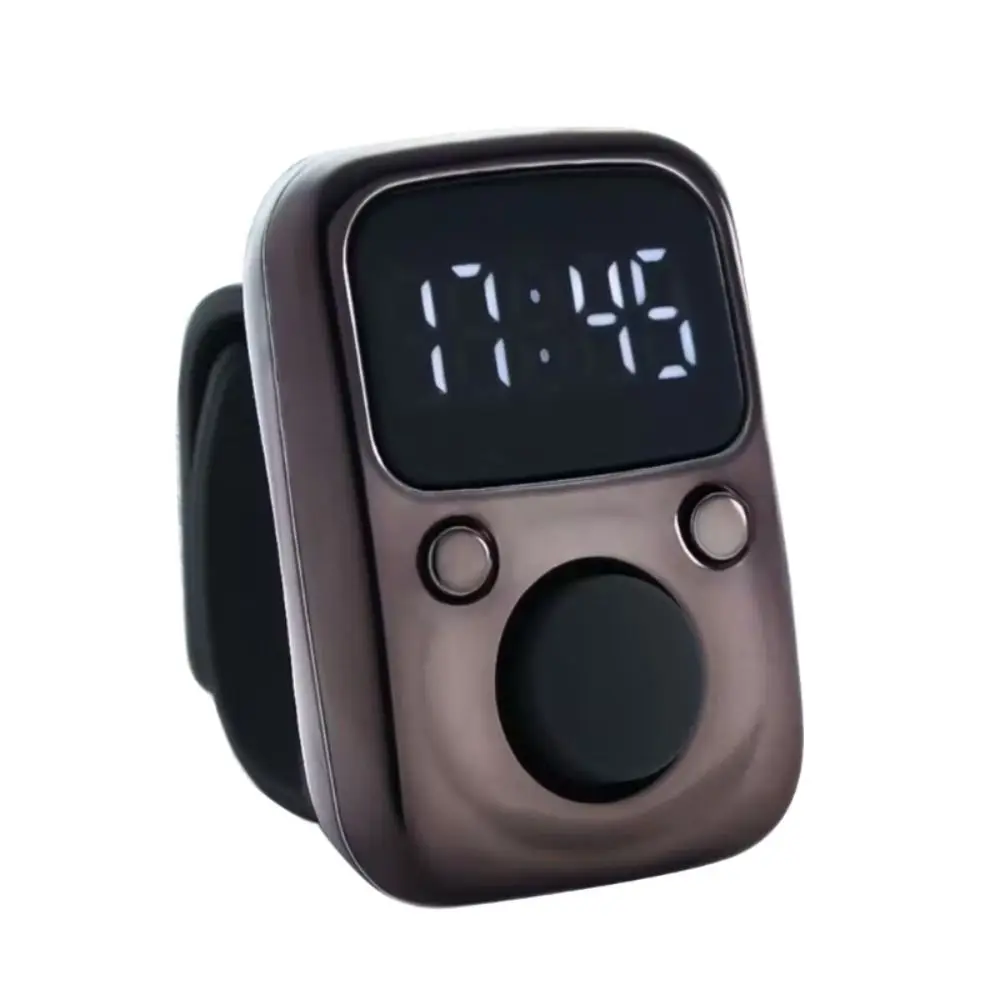 New Electric Finger Counter Digital Display Glow in Dark Luminous Finger Ring Buddhas Pray Counter Clicker Pray