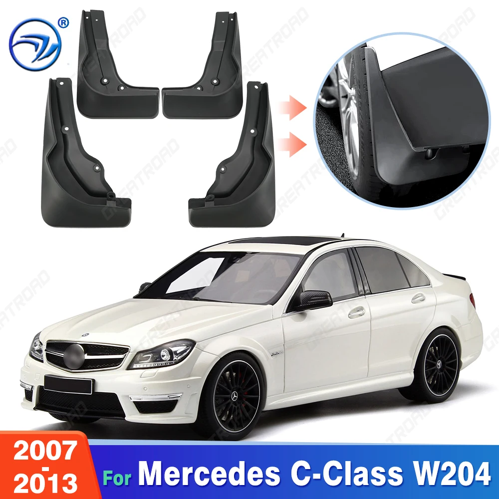 For Mercedes Benz C-Class W204 2007-2013 2009 2010 2011 2012 Fender Mudflaps Splash Guards Mudguards Mud Flaps Car Accessories