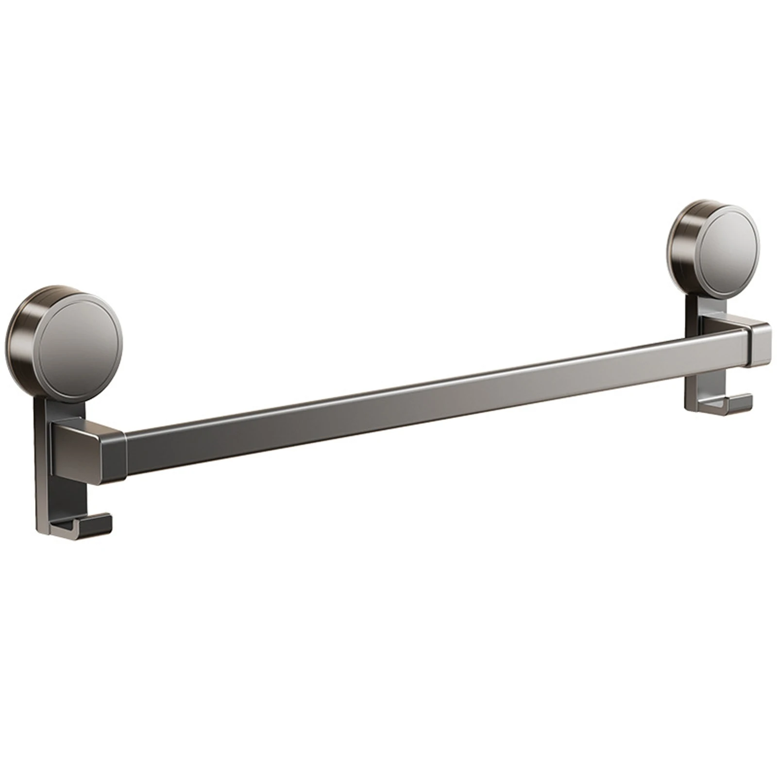 Bathroom Hand Towel Rack Suction Cup Towel Holder Wall Mount No Drill Mount 30/40/50cm Towel Bar Aluminium with Hook