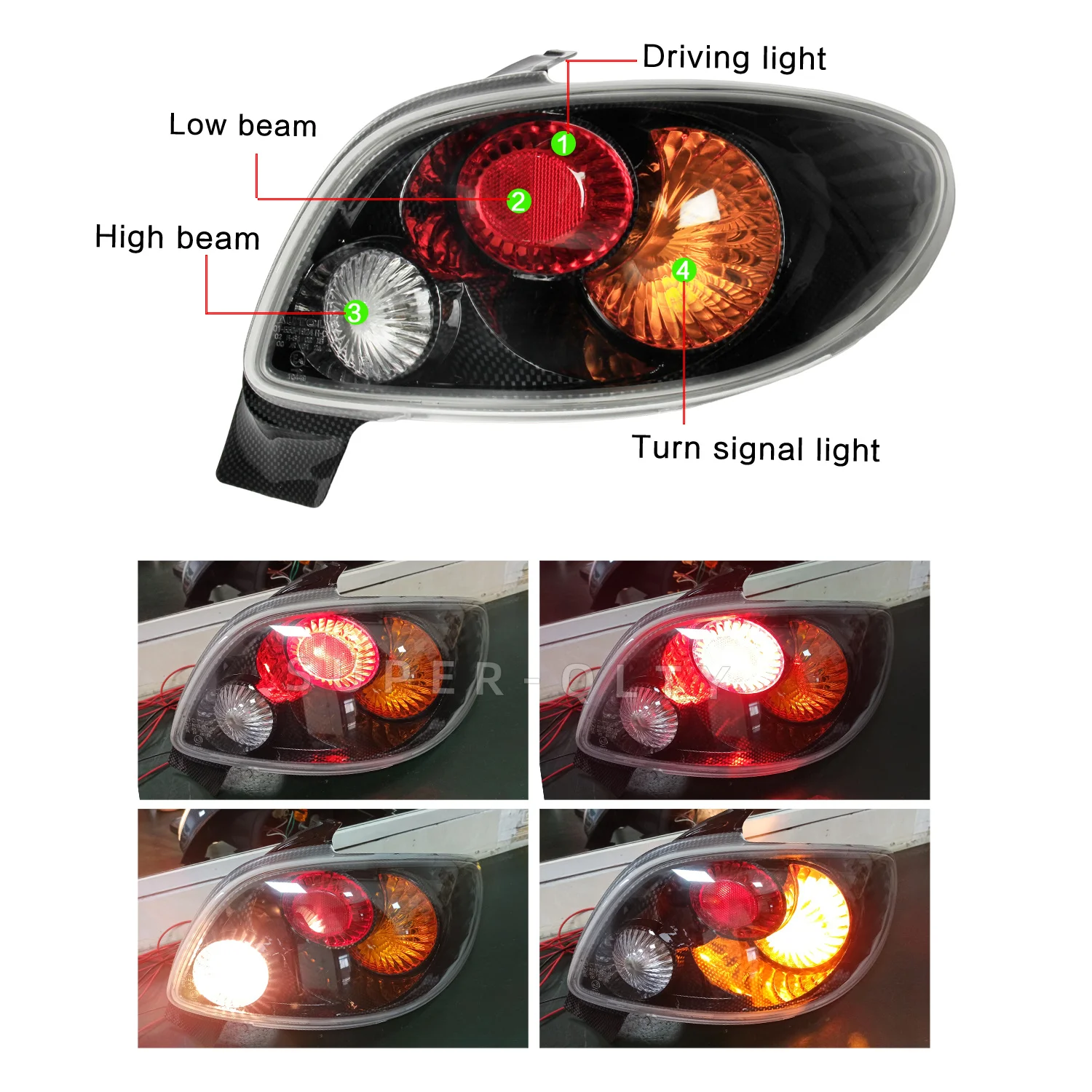 DEPO taillight For Dongfeng Peugeot 2004-2008 LED tail light Upgrade Lamps Auto Accessories 2 PCS