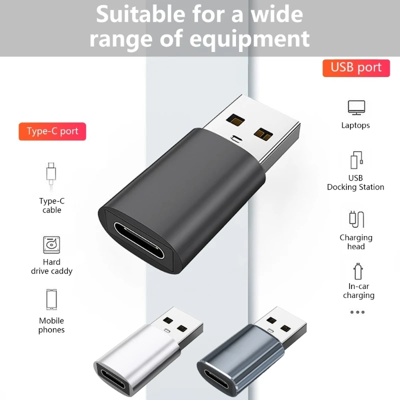 USB 3.0 to USB Type C OTG Adapter Type C Female to USB A Male Converter 3A Charging and 5Gbps Data Sync Adapter