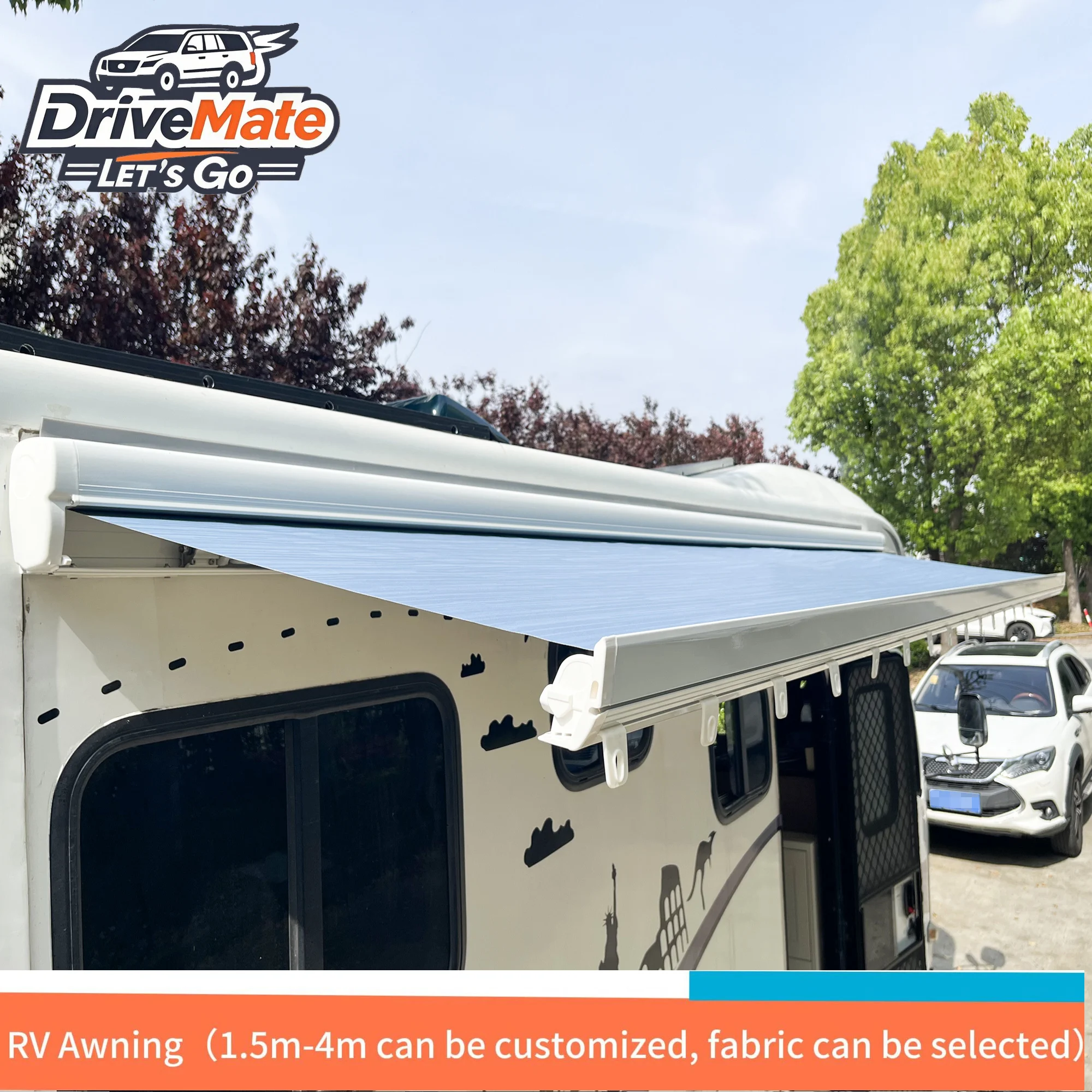 

Motorized Automatic Full Cassette Motorhome Truck Trailer RV Caravan Camper Van Vehicle Side Awning
