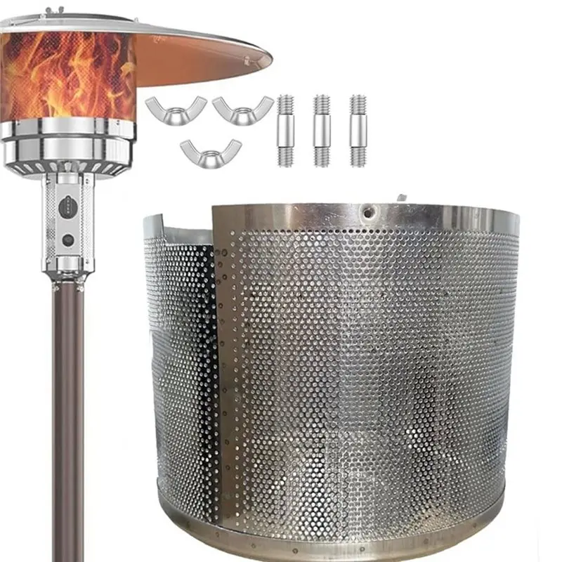 أجزاء استبدال سخان القمل غطاء شبكة الموقد الرئيسي شاشة باعث 304 شبكة مزدوجة من الفولاذ المقاوم للصدأ غير الصدأ لسخان الفناء #2