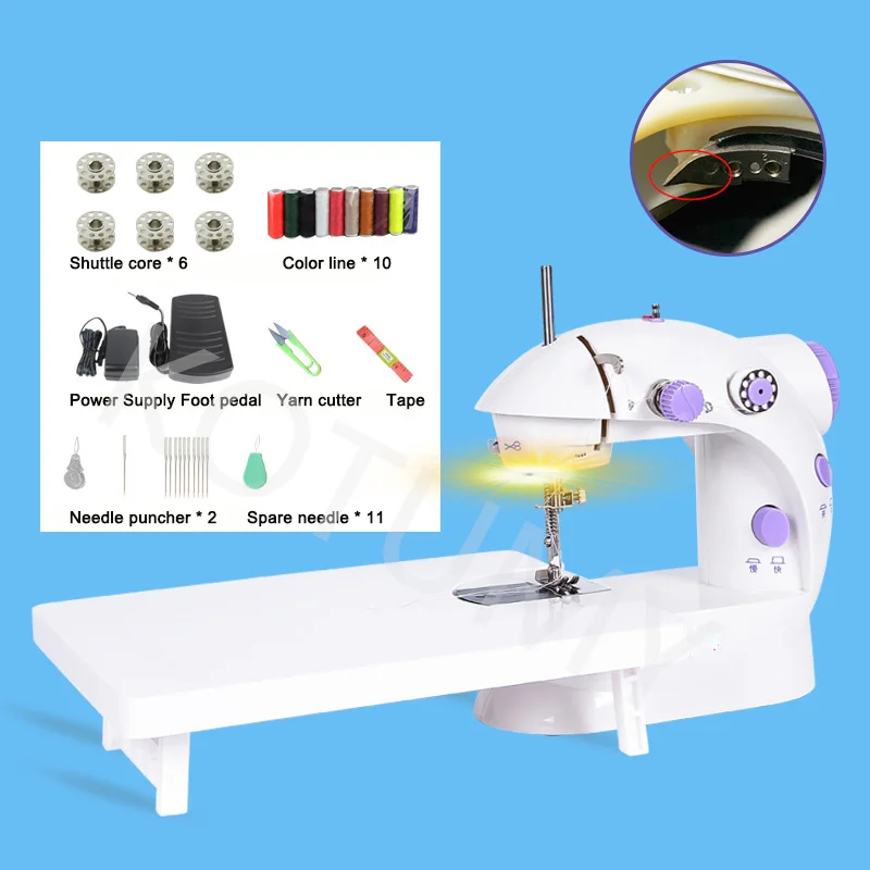 Fully Automatic Mini Electric Sewing Machine With Light Portable Sewing Toy For Beginner Sewing Kit For Household Birthday Gifts