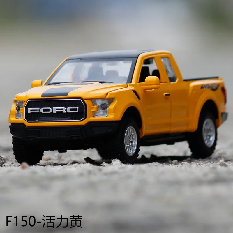 1:32 Ford Raptor F150 Pickup off-road vehicle Diecast Metal Alloy Model car Sound Light Pull Back Collection Kids Toy Gifts A188