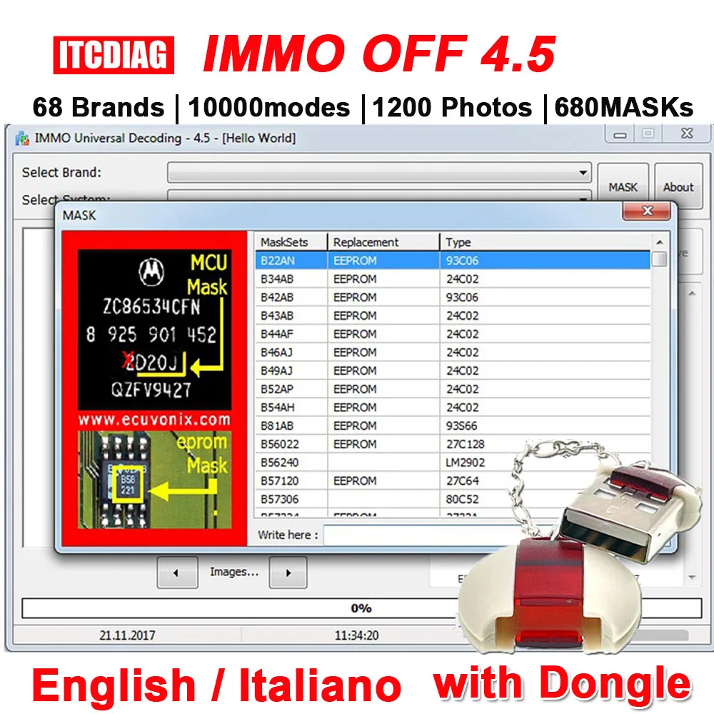 IMMO Universal Decoding 4.5 EDC17/MED17/MEV17 EEPROM Checksum Calculator IMMO off Software Remove IMMO Code for EDC15C6 EDC15C7