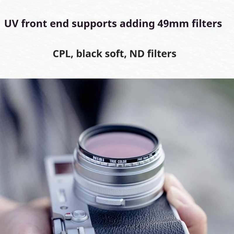 NiSi UHD UV Filter Kit For Fujifilm X100 Series Camera With Light Shield Lens Cover Quick Install Simple Style For Photography