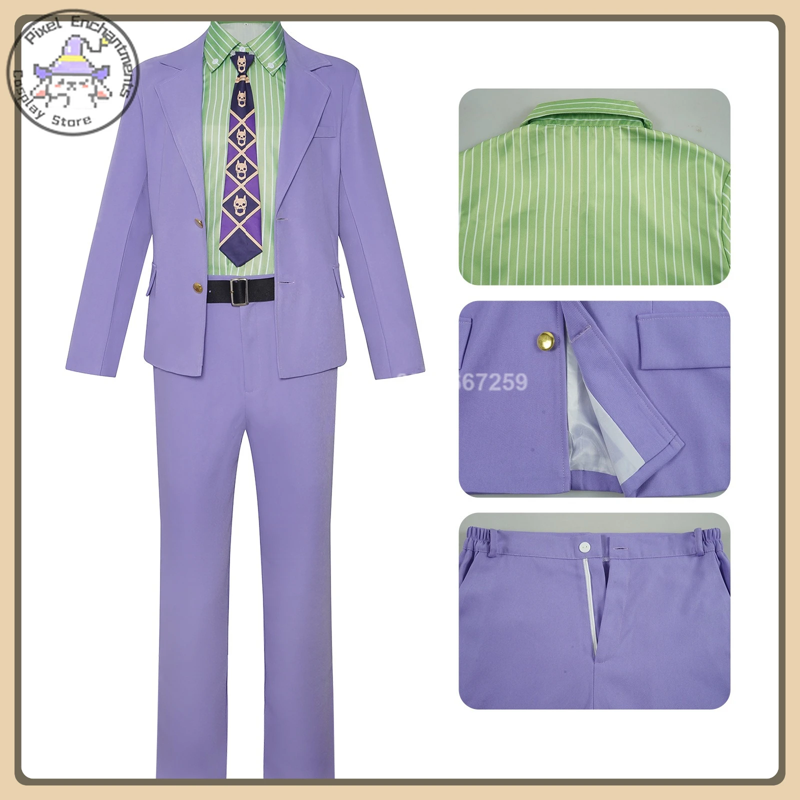 

High Quality Gyro Zeppeli Cosplay Costume - Men's Retro Tactical Fashion Role Playing Outfit Comic Con Halloween Party Suit