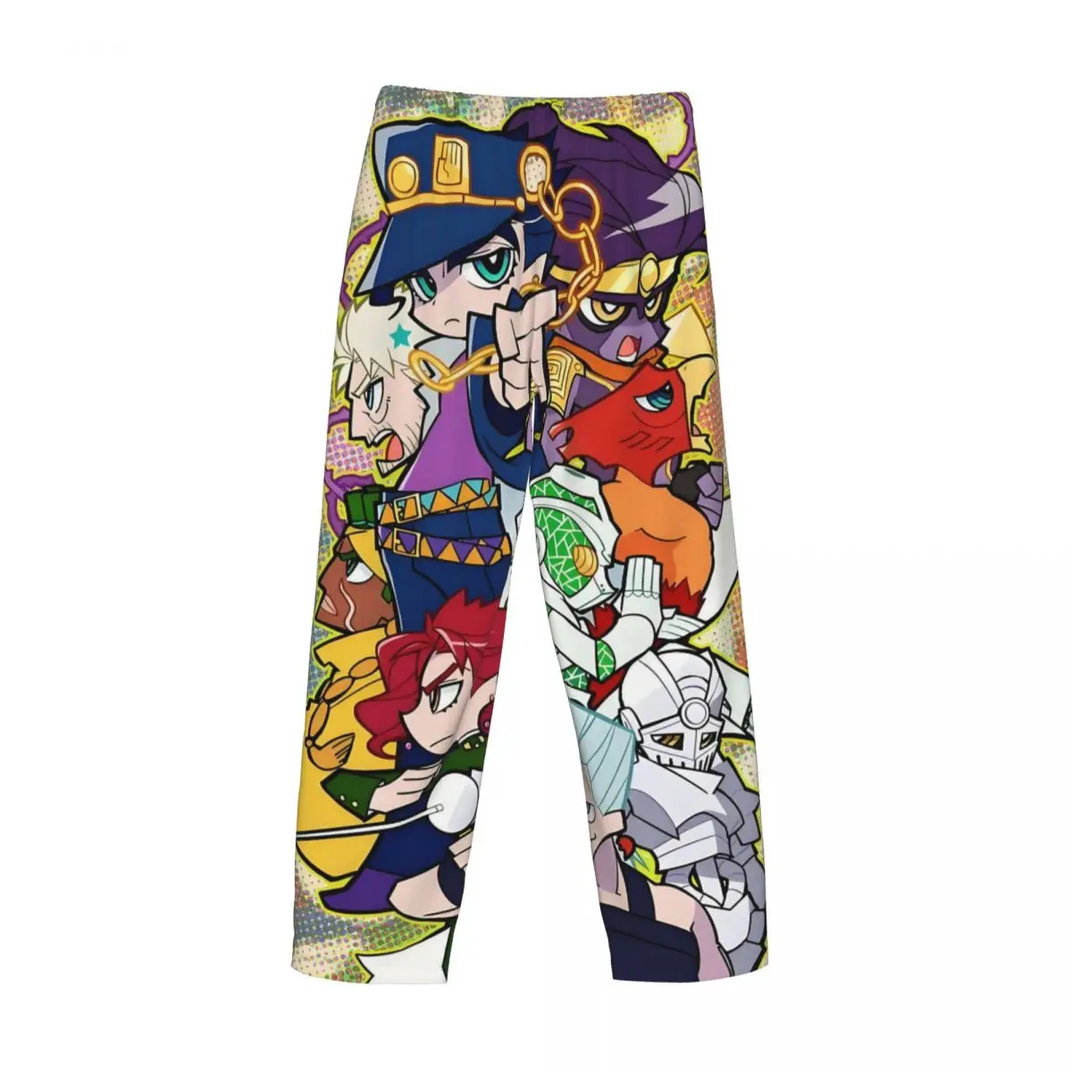 Pantaloni da pigiama anime JoJoes da uomo stampati personalizzati Pantaloni da notte per dormire con tasche