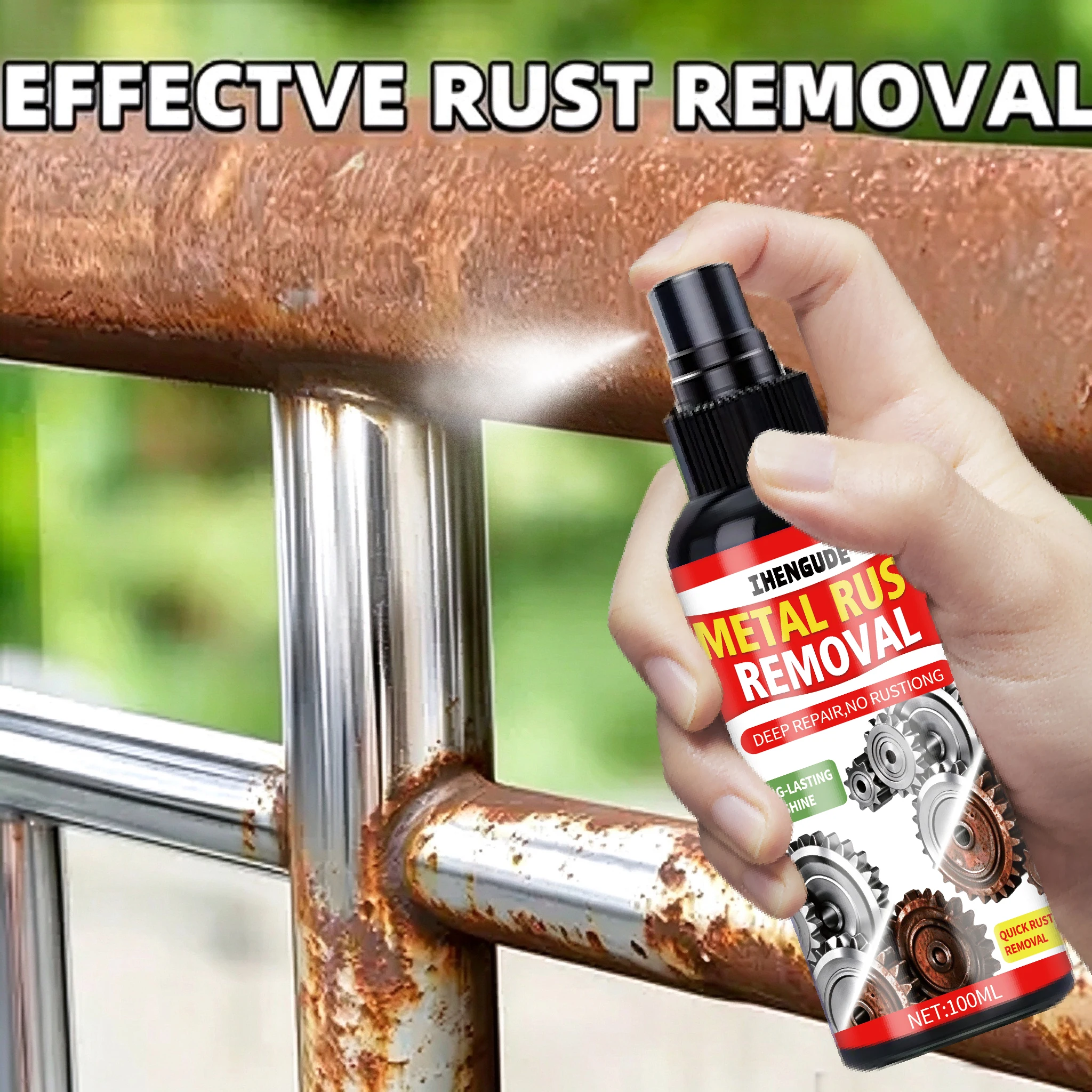 Universal Rust Remover Revitalizing Spray for Car Wheels & Metal Surfaces Effectively Removes Oxides and Rust Metal Care Spray