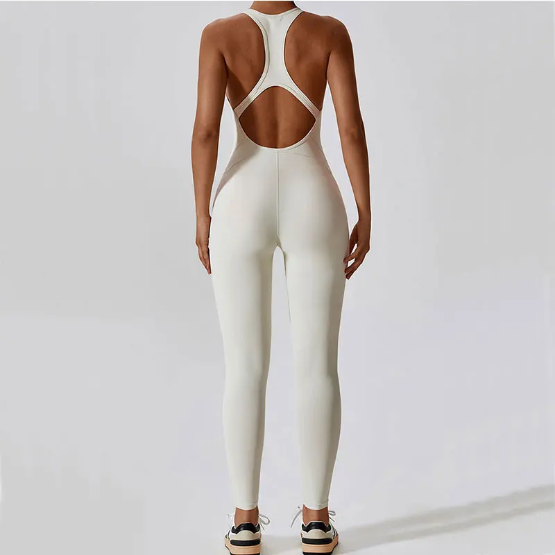 New One Piece Yoga Set Women Gym Training Sportswear Women Sports Rompers Stretch Female Push Up Workout Bodysuits Flared pants