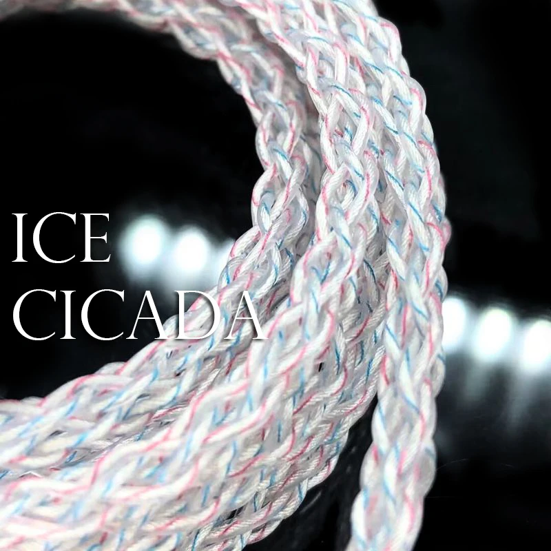 

Ice Cicada Eight Strand Round Colorful Silver Plated Wire Earphone Upgraded Braided Wire Suitable for KZ TFZ CCA C12 ZST X EDX