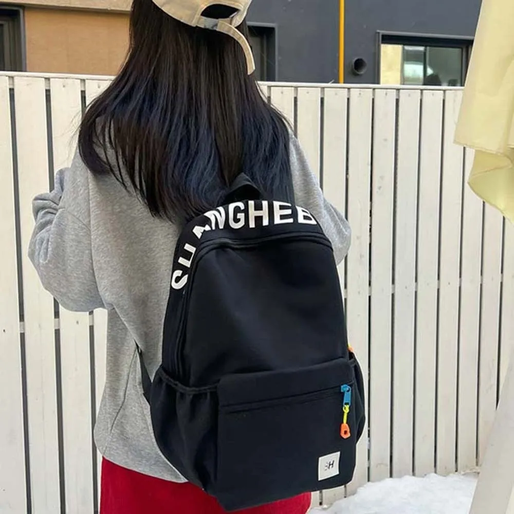 

Рюкзак из ткани Оксфорд, повседневный, прочный, школьный рюкзак для студентов, с защитой от царапин, контрастный цвет, большой вместимости