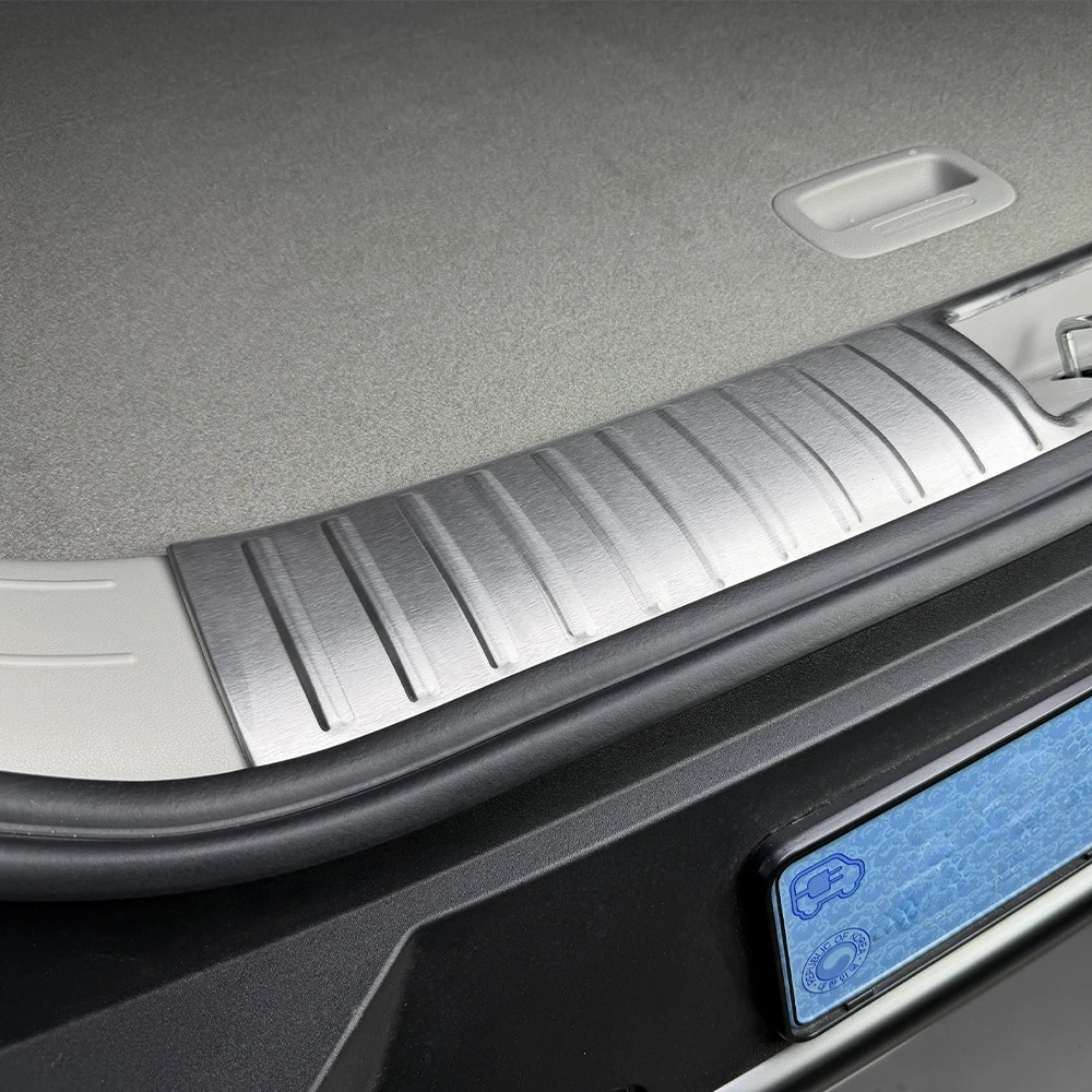 For Hyundai NEXO 2025 LHD/RHD Stainless Steel Rear Trunk Inner Threshold Guard Outside Pedal Cover Car Accessories 4