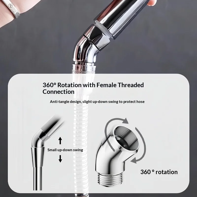 Shower regulator, shower top spray corner elbow, flexible joint, rotary conversion, handheld shower head, curved joint