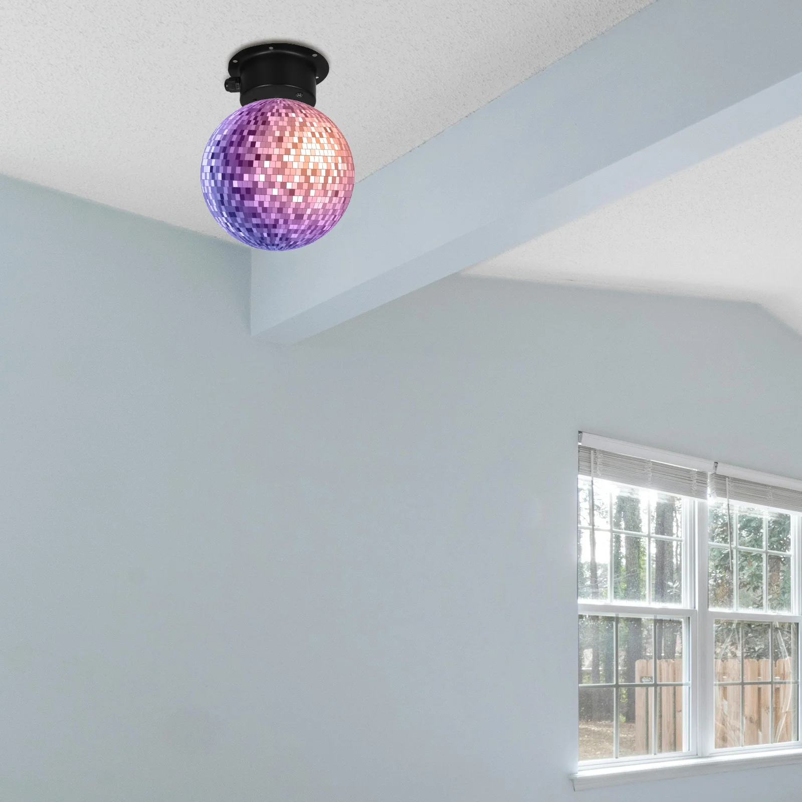 

1pc Mirror Ball Motor Assembly For Glass Disco Ball, Silent Adjustable Speed Spinning Motor For Stage Light Setup, Eu Plug