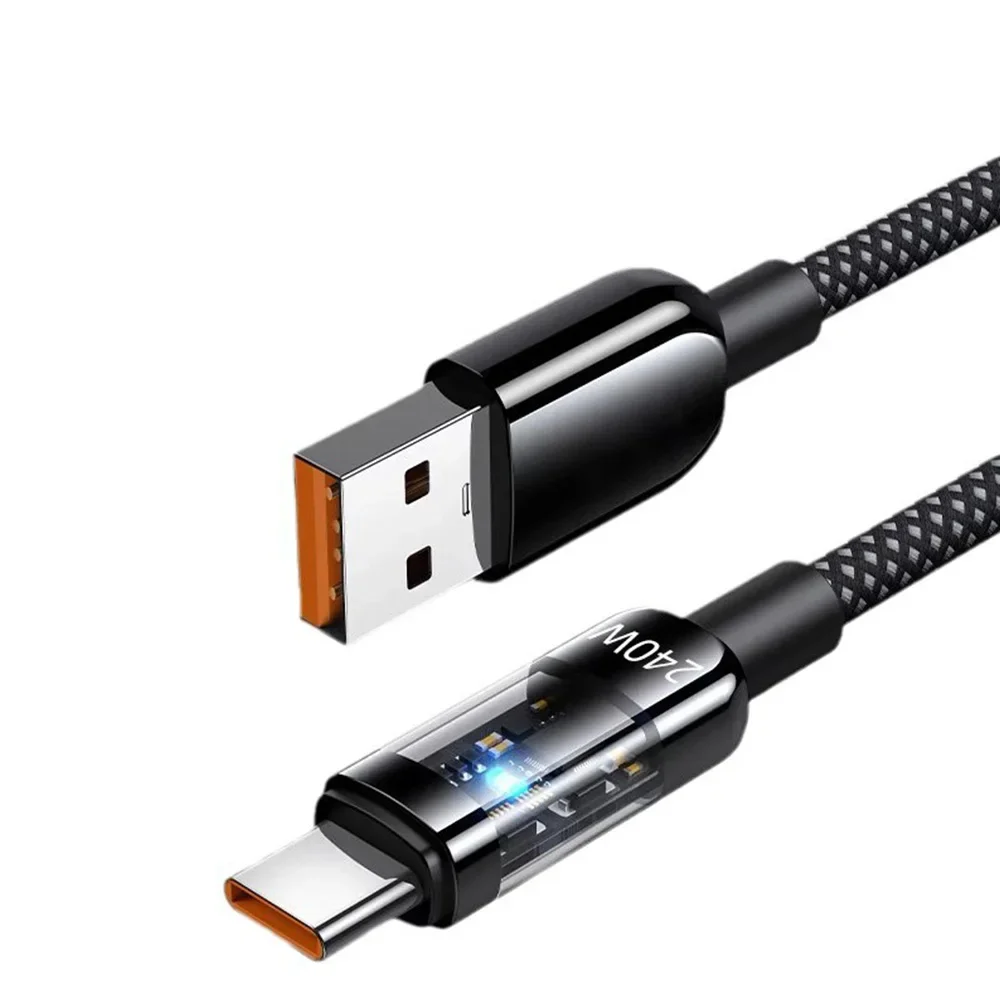 NNBILI Super Schnelle Lade 240W USB Typ C Kabel Für Samsung Xiaomi Huawei OPPO LED Telefon Ladegerät Datenkabel telefon Zubehör
