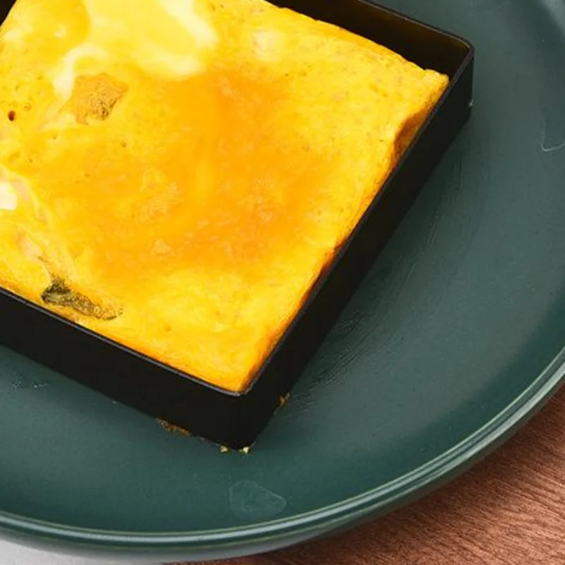 Stainless Steel Egg Fried Ring Non-stick Square Round Pancake Mold Muffins Omelet Maker Frying Egg Cooking Tool Kitchen Gadgets