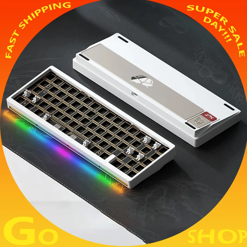 

WEIKAV NUT65 Mechanical Keyboard Aluminum Kit Wireless Tri-Mode Custom Hot Swap Rgb Gasket Support QMA VIK Office Gaming Keyoard