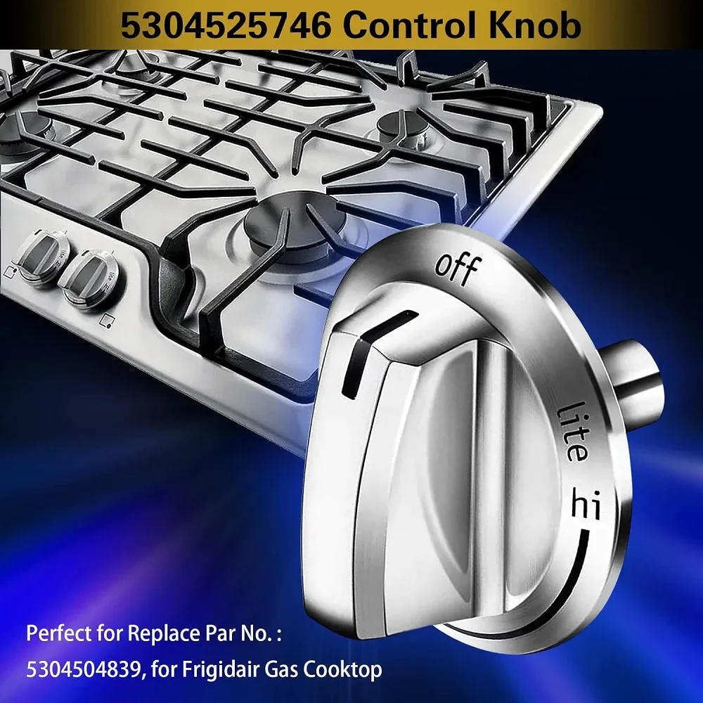 2 عبوة 5304525746   مقبض التحكم، بديل لـ 5304504839 ، متوافق مع أجزاء موقد مقابض نطاق الغاز