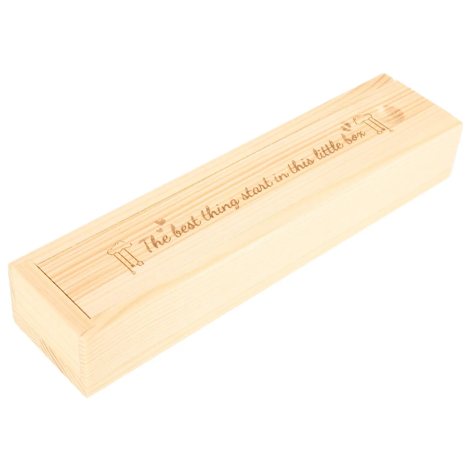 

Welcome Pregnancy Test Stick Wooden Box Delicate Baby Announcement Keepsake Container Elegant