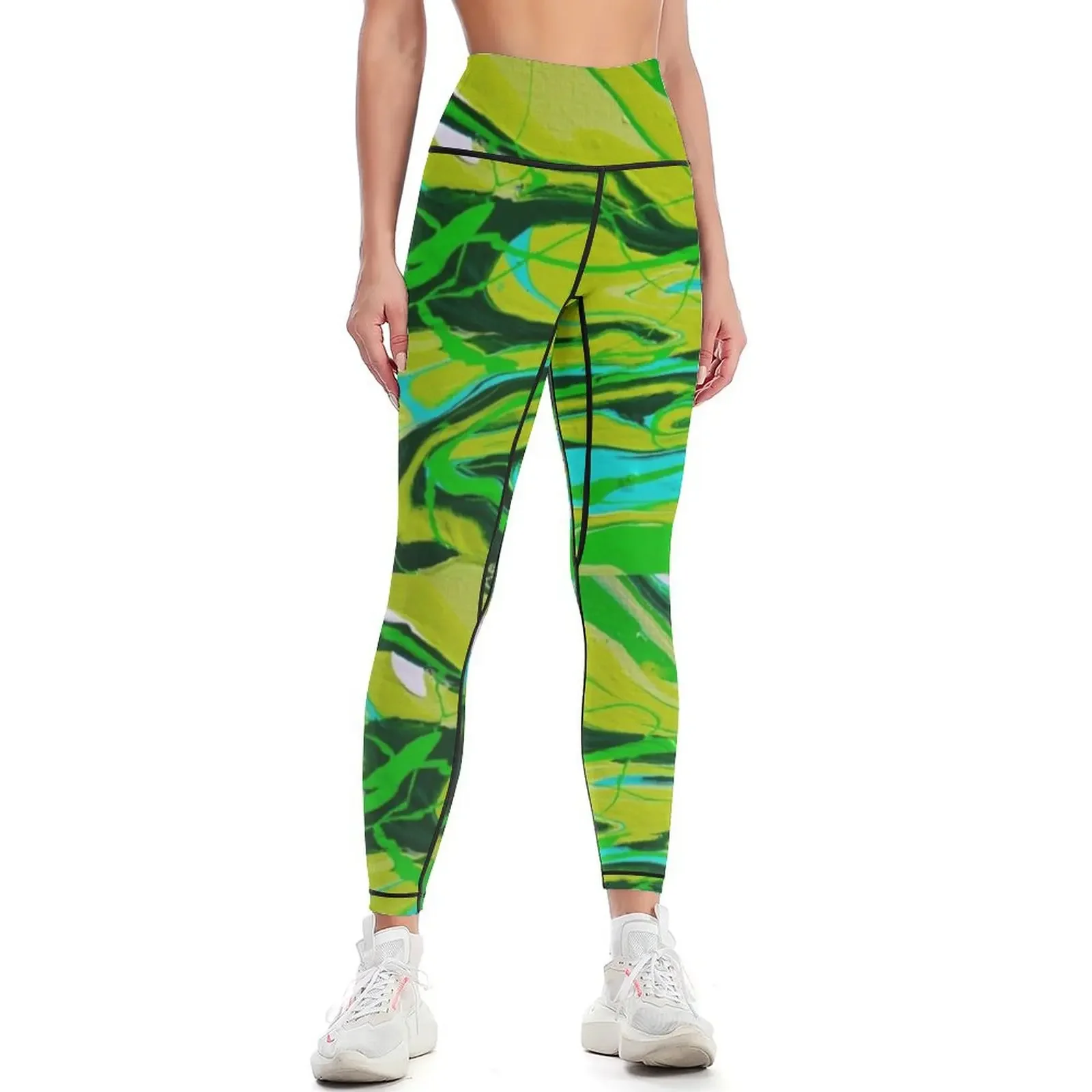 

Mojave Greens Leggings active wear Sportswear woman gym push up fitness gym wear Womens Leggings