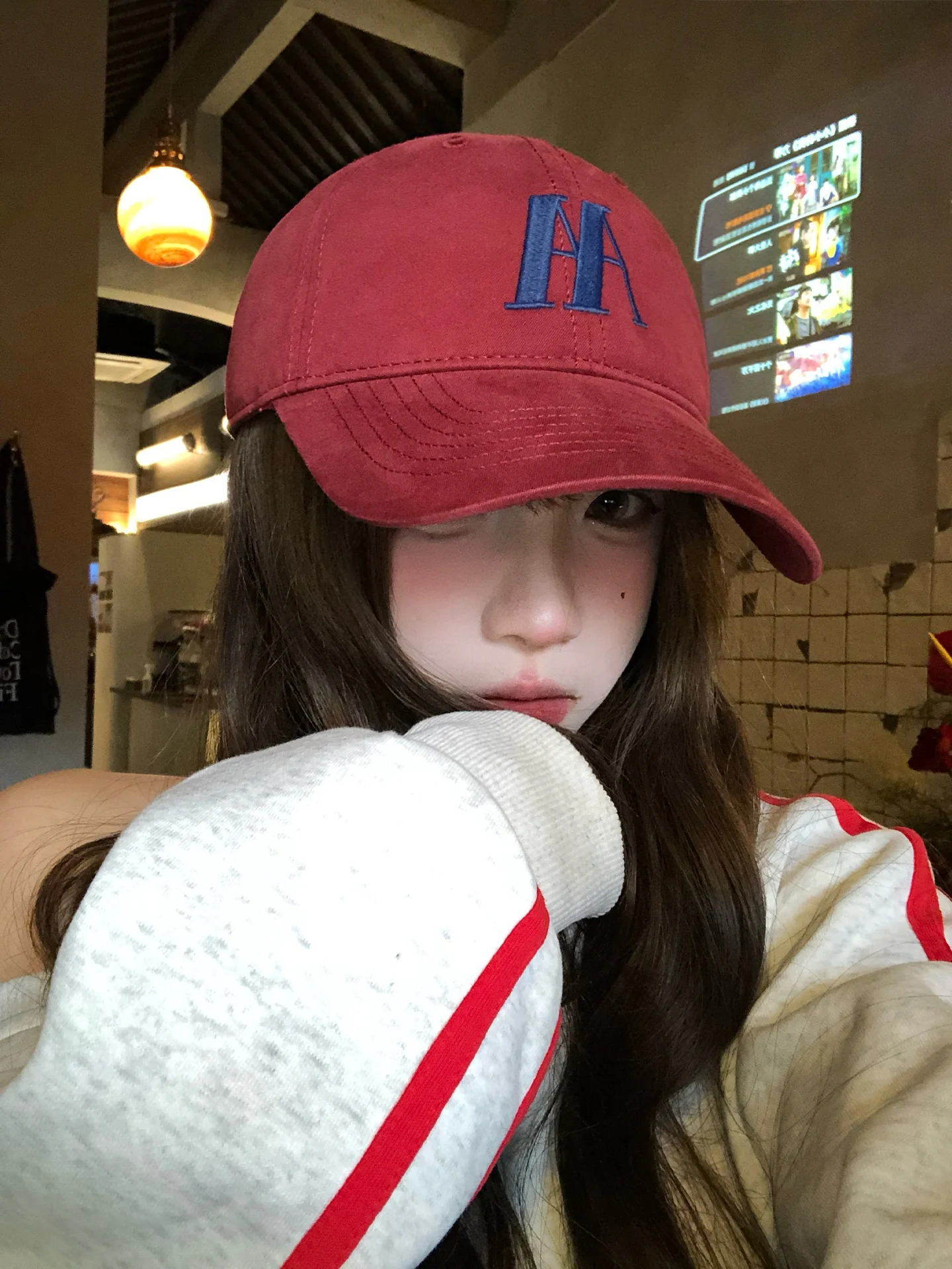 Korean Style Wide Brim Baseball Cap Embroidered Letter Casual Street Fashion Hat for Women Adjustable round Top Duckbill Cap