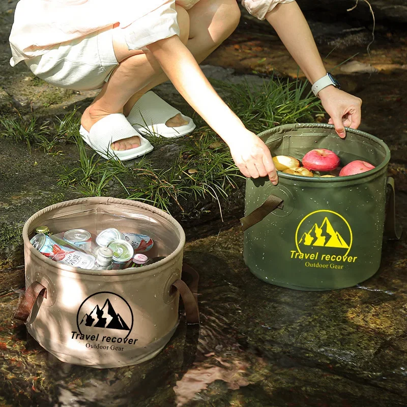 Travel Camping Folding Bucket Multipurpose Water Storage Bag Portable Multi-functional Folding Bucket Household Outdoor Products