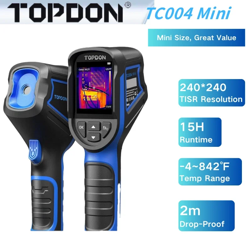 TOPDON TC004 Mini Infrared Thermal Imager sensor 240 x 240 TISR Resolution Floor Heating Detector Temperature thermal imager