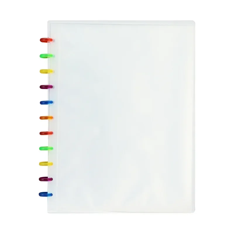 Super transparent thickened erasable loose-leaf mushroom folder rainbow information book