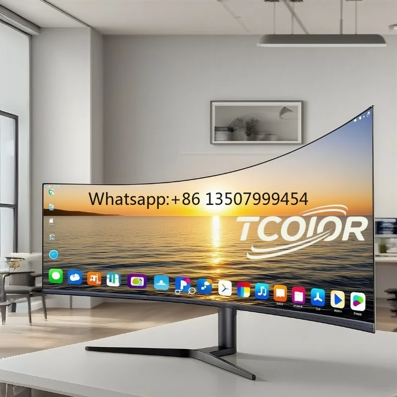 

Curved Monitor 34 Inch 4k Gaming Monitors 165hz 4k Pc Monitor 21:9 ultra Wide Curved Monitor Adjustable Stand With Speaker