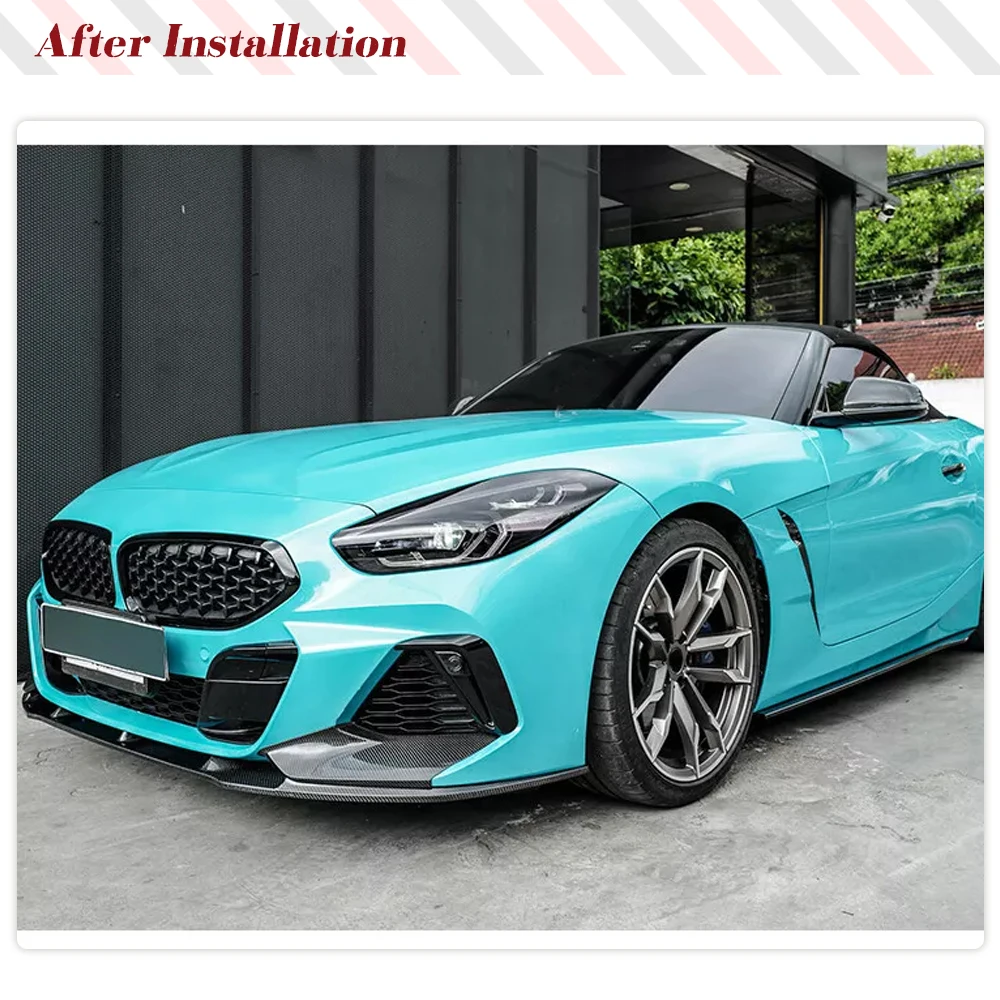 Carbon Fiber Car Front Bumper Lip Spoiler Guard Splitters for BMW Z4 G29 M Sport 2017-2020 Car Front Racing Splitters Body Kits