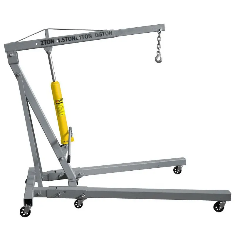 2 Tons Foldable Car Shop Crane Hydraulic Engine Hoist with Hand Actuation Cheap Price Vehicle Equipment