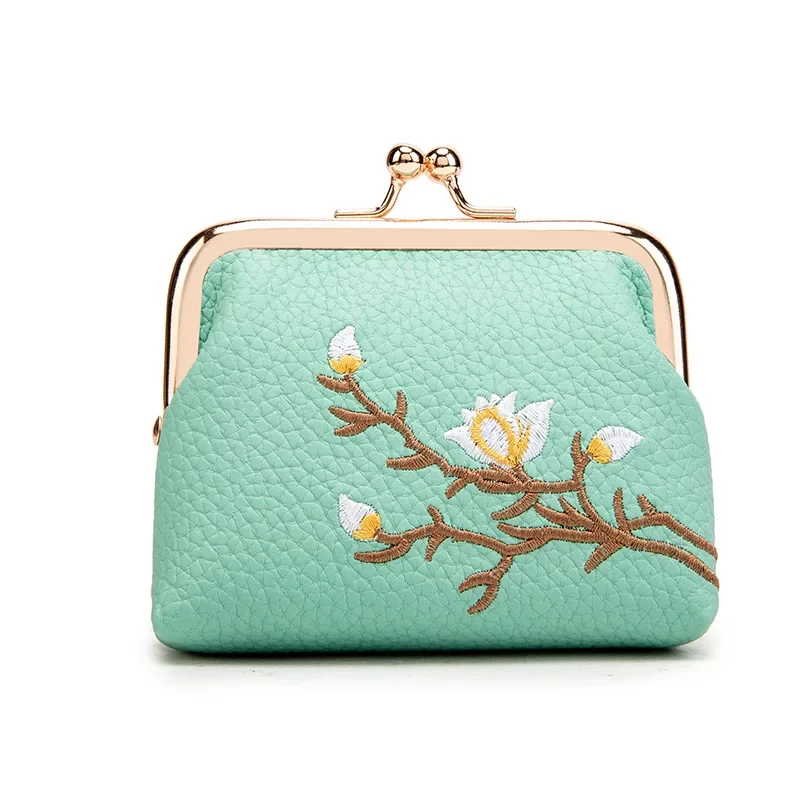  Women Elegant Embroidered Small Purse Girl Lady Multifunctional Lipstick Holder Mini Wallet Coin Pouch