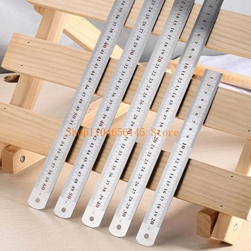 5asd Stainless Steel Ruler Geometry Measuring Ruler Math Drafting Ruler for Students Teachers and Engineers Drawing Drafting