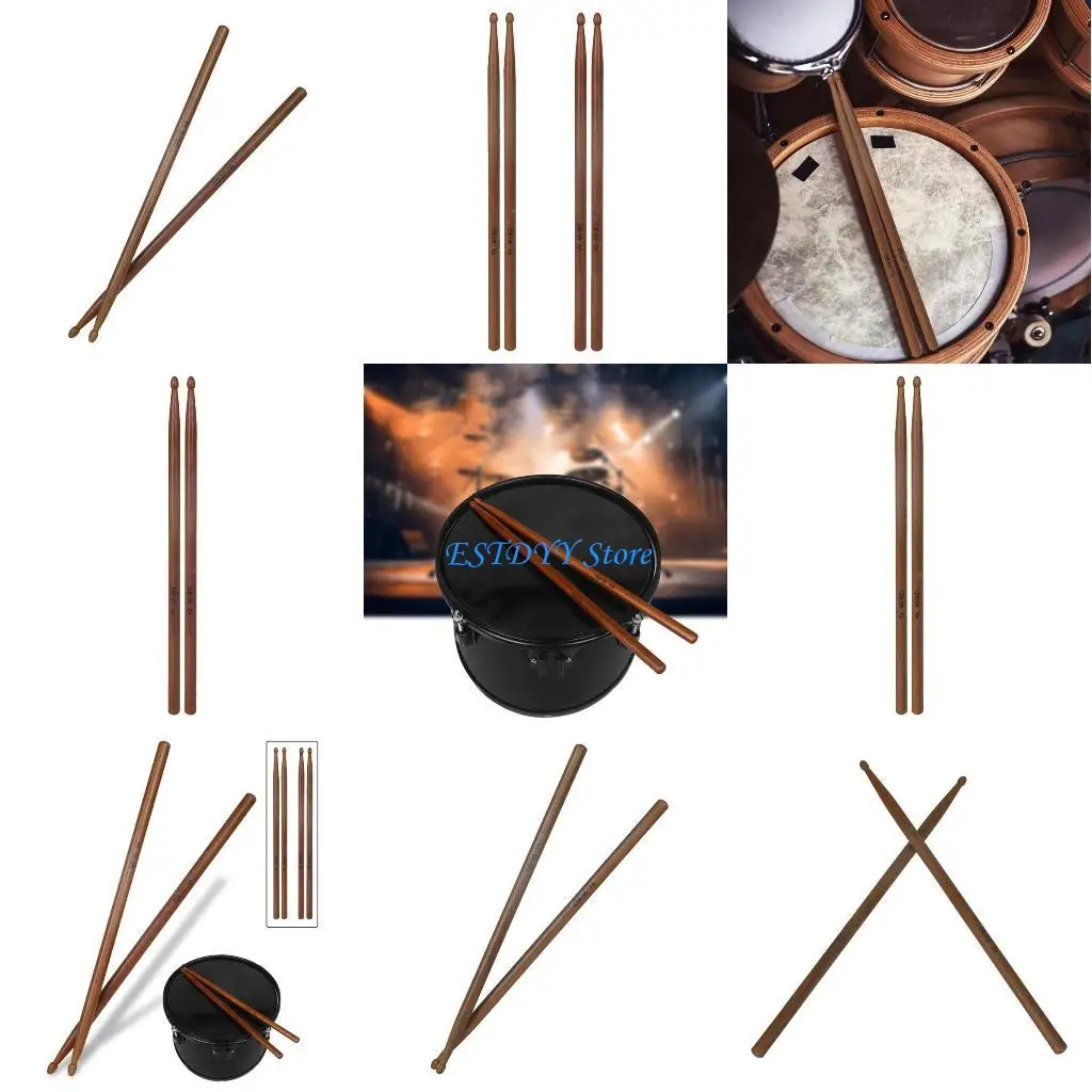 

G6DE 1Pair 5A/7A Redwoods Drum Sticks Practical Drumstick for Adults Kids & Beginner