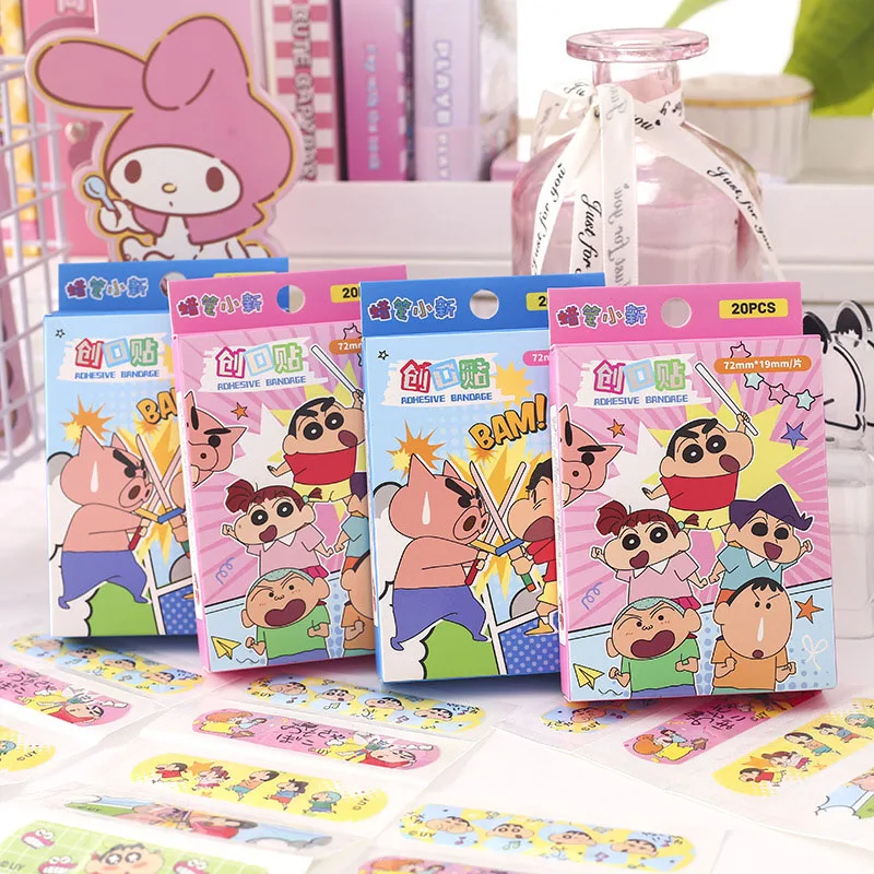 Cute cartoon Crayon Shin-chans Nohara Misae Nohara Hiroshi Band-aid Waterproof and hemostatic Anime peripherals Toys For kids