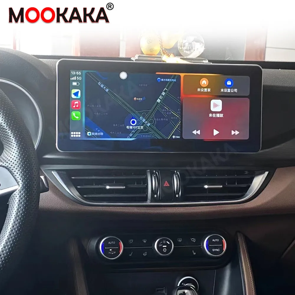 For Alfa Romeo Giulia Stelvio 2016~2021 Car Radio Player Android GPS Navigation Multimedia Player Radio Auto Wireless Carplay