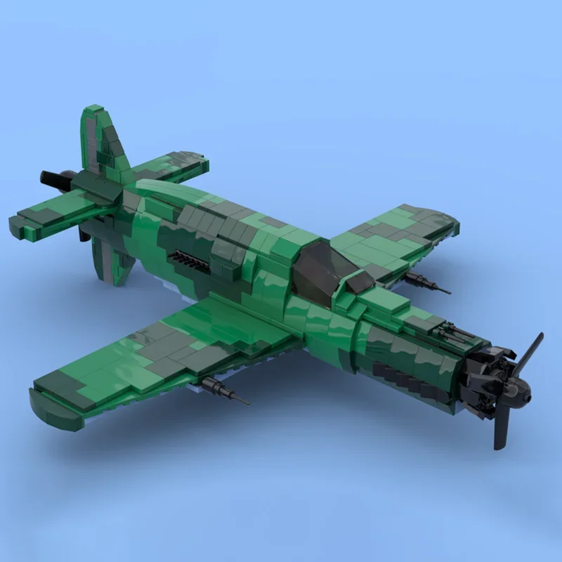 Moc Building Bricks Military Dornier Do-335 Fighter Jet Model Technology  Aircraft Blocks Construstion DIY Set Assembly Gifts