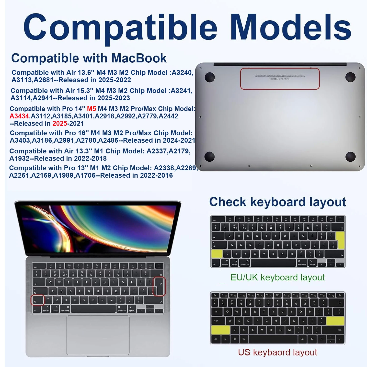 Laptop Case Set For MacBook Pro 14/16 inch Case M5 M4 M3 M2 M1 Pro/Max 2026-2021, Same as Bare-MacBook Protective Hard Case