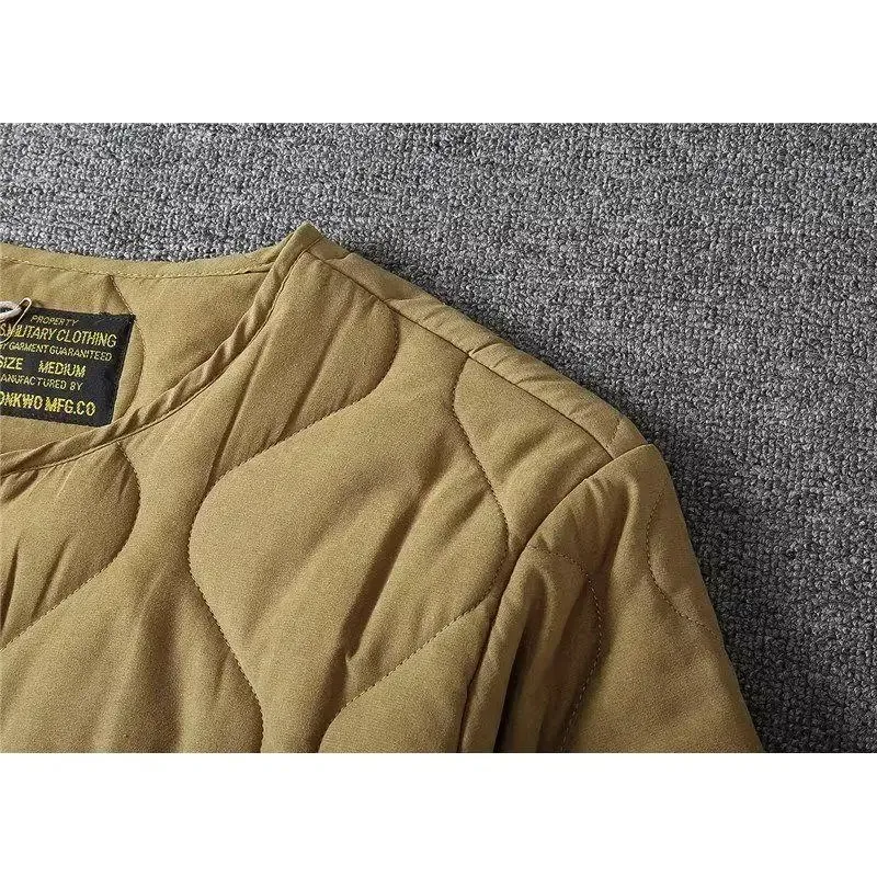 Winter New American Retro Street Baseball Jaet Men's Cotton Coat Large Size Warm Outerwear Top  ex Loose Fit Polyes...