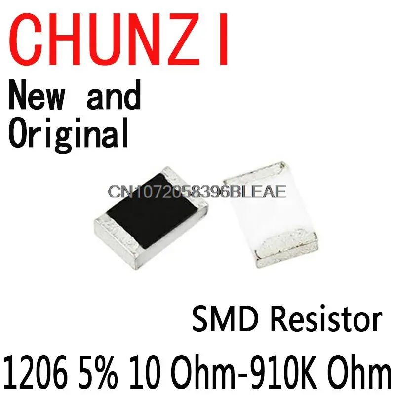 

2000PCS 10 Ohm-910K Ohm 1206 SMD Resistor Kit Assorted Set 5% 80values*25PCS SMD Resistors Resistance Pack 10K 470/100/680 Ohm