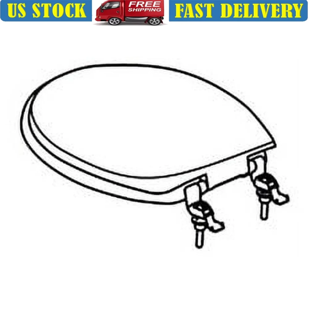 

Регулируемый белый чехол на сиденье унитаза в сборе, пластик, прочный, удобный, простой монтаж, 19x15,5 дюймов, аксессуар для ванной комнаты