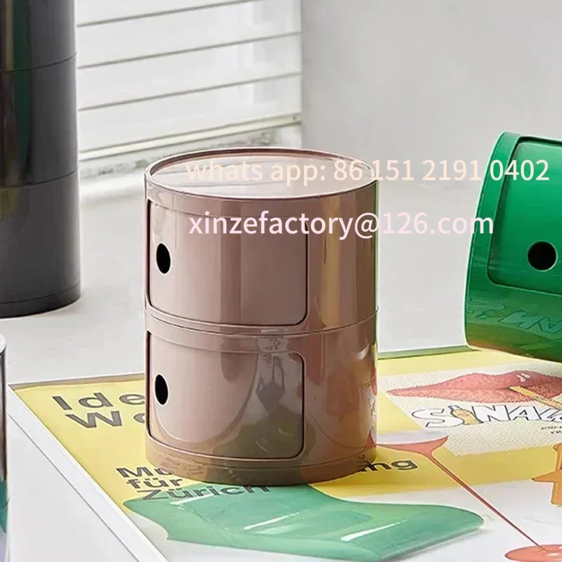 Mesita de noche lateral personalizable para sala de estar, soporte redondo de almacenamiento, Mueble Dormitorio, mesas de noche creativas, Comodas de plástico
