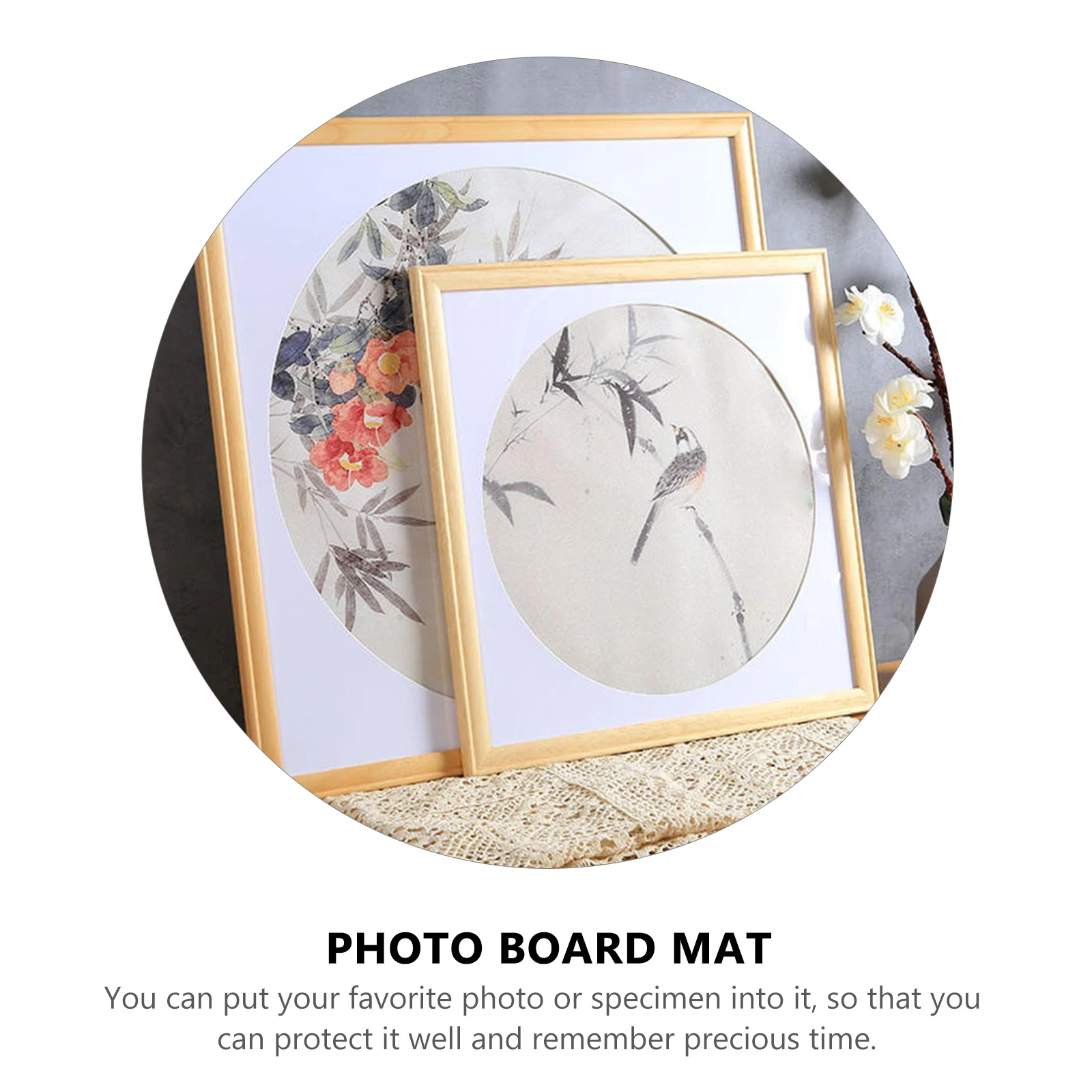 

Square Hole Paper Frame Backing Plate Matte Board for Picture Framing Photo Display Mat Pre Cut Picture Backing Board Home Decor