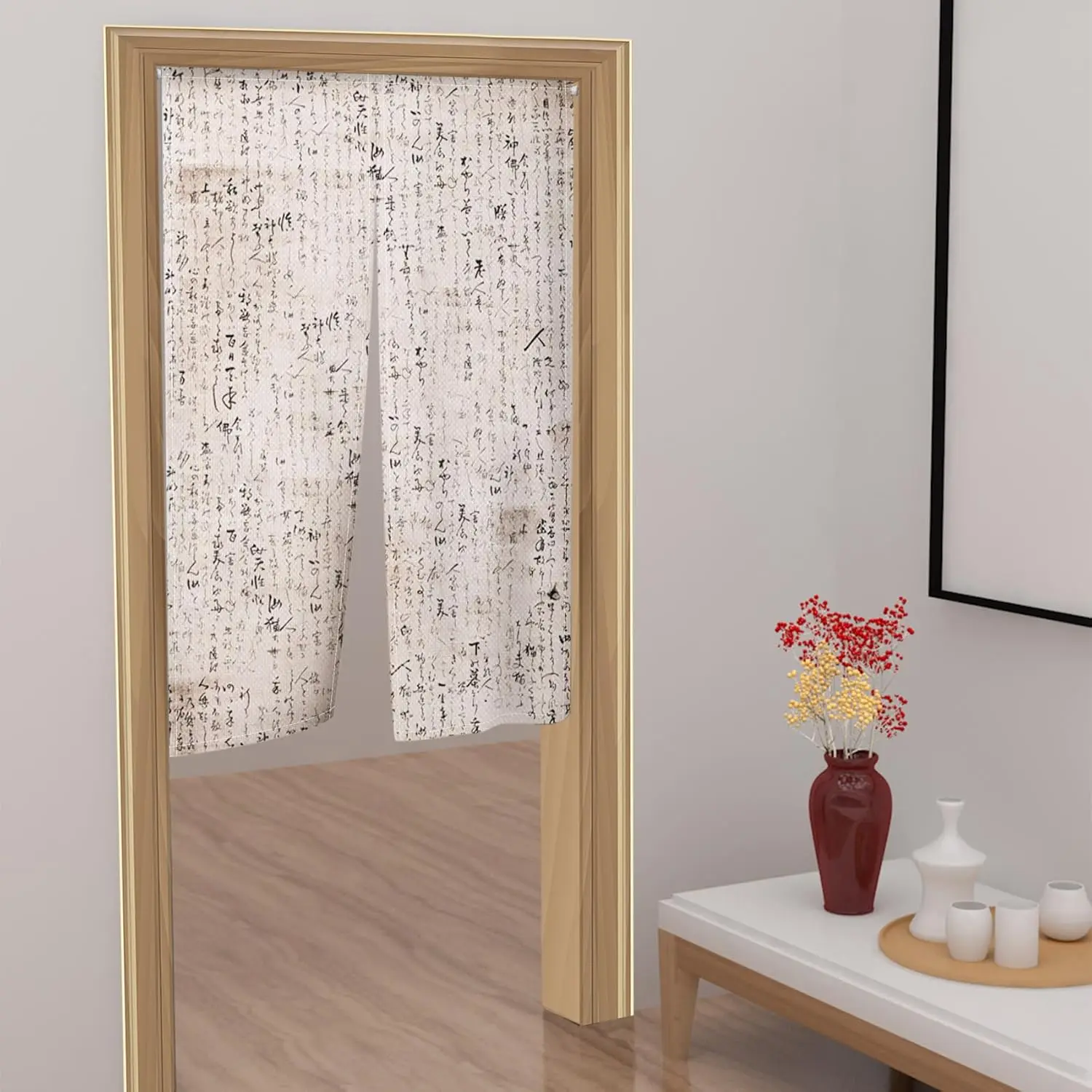 Japanese Doorway Noren Feng Shui Calligraphy and Painting Doorway Curtain Window Chinese Traditional Style Bedroom Partition