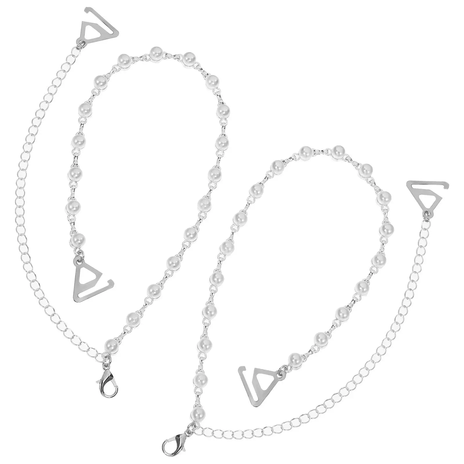 

Pearl Strap Bra Artificial Material Tape Cute Bras Imitation Pearls Detachable Straps